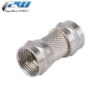 5 Pcs/Lot Silver Zinc Alloy Type F Male Plug Connector Socket to RF Coaxial TV Antenna Female RF Adapter F Straight Thread Head