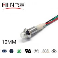 10mm metal FILN 110v Car Boat LED Warning Dashboard pilot Lights red high voltage indicator light