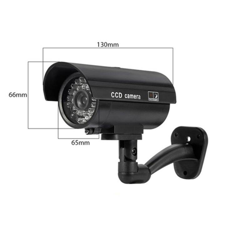 kerui-outdoor-fake-simulation-dummy-camera-cctv-home-surveillance-security-mini-camera-flashing-led-light-fake-camera-black