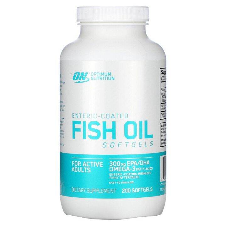 optimum-nutrition-fish-oil-200softgel-แพ็คเกจใหม่ล่าสุด-น้ำมันปลา-โอเมก้า-omega