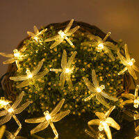 Solar Christmas Lights 20 30 50 LED Solar Dragonfly Fairy Lights SolarBattery Powered String Lights Garland for Home Christmas