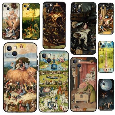 [สินค้าใหม่ในสต็อก] Cinnamonymus Bosch ศิลปะจิตรกรรมกันชนกรณีโทรศัพท์สำหรับ iPhone 11 12 13 14 P RO X XR XS Max 6 6วินาที7 8บวก SE 2020ปกหลัง