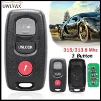 UWLYWX พกพาสะดวก 315MHz ครับ อะไหล่รถยนต์และอุปกรณ์เสริม กุญแจรีโมท 3ปุ่ม Keyless กุญแจรีโมทรถยนต์