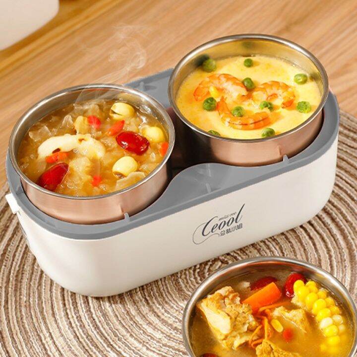 Electric Lunch Box Food Warmer Heater with Insulation Portable Bento