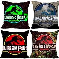 【CW】﹉❣✶  40/45/50/60cm Jurassic Park Print Throw Cover Super Soft Cushion Pillowcase