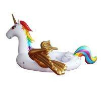 แพยางยูนิคอร์นปีกทอง ขนาดใหญ่ นั่งได้ 6-8 คน Inflatable New Gold Wing Unicorn Huge Island for 6-8 adults