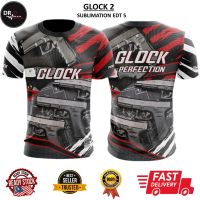 （ALL IN STOCK 2023）  stock Ready DR TACTICAL Sublimation Microfiber eyelet jersey unisex round neck short sleeve T shirt baju Glock 2