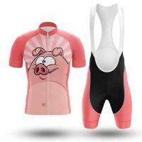 ZZOOI SPTGRVO Summer 2020 Funny Pig Cycling Jersey Bib Set Roupa Bike Men Woman Cyclist Outfit Bicycle Suit Mtb Clothing Vetement Velo