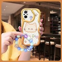 flower lovely Phone Case For Redmi 12C/Redmi 11A 4G/Xiaomi POCO C55 luxurious youth Pendants texture Love bracelet Soft