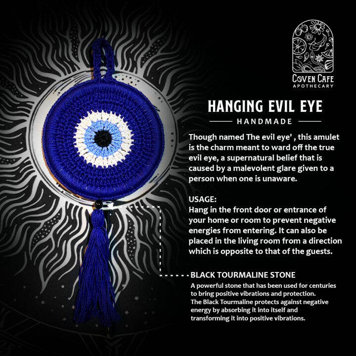 100 Handmade Crochet EVIL EYE With Black Tourmaline Stone Hanging   Dc7ead916572fa8516c31b4ca53a6f0a  720x720q80 