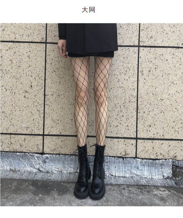 สุภาพสตรีน้ำตาล-fishnet-โบว์โบว์โบว์ถุงน่องกางเกงผู้หญิงยาวบางสีดำผ้าไหมขนาดใหญ่ตาข่ายถุงเท้าราคาไม่แพง