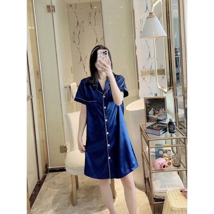 Short sleeve satin outlet nightdress