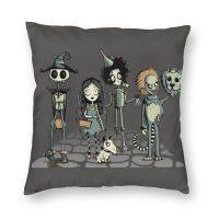 {fabric sofa}ทิมเบอร์ตัน HorrorCushion ปก SofaGothicFilm สแควร์โยนปลอกหมอน45x45