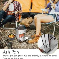 Portable Folding Bbq Grill Stove Camping Barbecue Stove Stainless Steel Wood Burning Stove For Bbq Camping With Storage Bag#g3