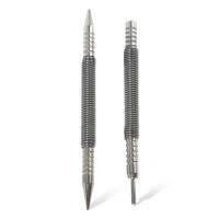 2pcs 5000PSI Replacement Dual Head Setter Spring Loaded Marking Carbon Steel Wear Resistant Compact Metal Woodwork Hinge Pin Punch Hammerless Nail Set