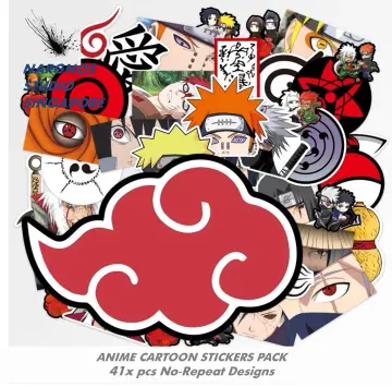 Naruto Funny Hitting Glass Auto Cartoon Decals Sticker 