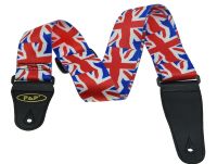 KAISH 2" Soft Polyester Acoustic Electric Guitar Bass Adjustable Strap UK Flag Pattern