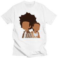 【New】Boondocks Brothers T เสื้อผู้ชาย O-Neck Huey และ Riley Freemans การ์ตูนสไตล์