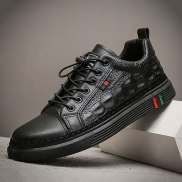 Sapatos casuais masculinos tênis moda confortável malha respirável sapatos