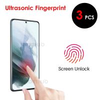 3 Pcs For Samsung Galaxy S21 S21 S22 S22 S23 S23 Plus 4G 5G 0.18mm Fingerprint Unlock Tempered Glass Film Screen Protector