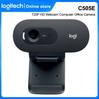 Logitech C505e กล้องสำนักงานคอมพิวเตอร์เว็บแคม HD 720P สำหรับการประชุมทางไกลผ่านจอภาพหลักสูตรออนไลน์ระยะทางกล้องเพื่อการศึกษา J20