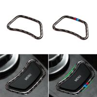 Car Styling Real Carbon Fiber Interior Center Control MENU Button Frame Cover Trim For BMW 5 Series E60 E61 2004 2005 2006 -2010 Electrical Trade Tool