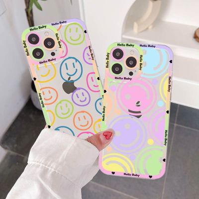 Cute Cartoon Smile Flower Phone Case for iPhone 11 12 13 Mini Pro Max 14 Pro Max Case shell