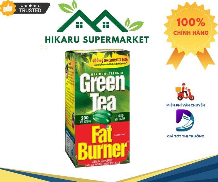 Viên Uống Maximum Strength Green Tea Fat Burner Của Mỹ 200 viên 400mg