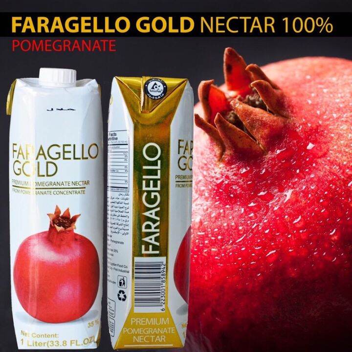 FARAGELLO GOLD Premium Pomegranate Nectar Jus Delima Premium (1L) 100