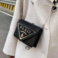 Quality Triangle Metal Luxury Womens Shoulder Bag Chain Mujer Crossbody Bags PU Bolsa Square Casual Women Handbags Designer Sac