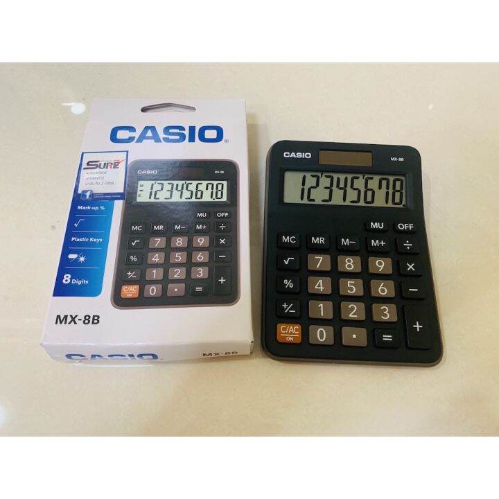 casio-เครื่องคิดเลข-ขนาดกะทัดรัด-ของแท้-100-รุ่น-mx-8b-black-8-หลัก-ของแท้-100-ประกันศูนย์เซ็นทรัลcmg-2-ปี-calculators-เครื่องคิดเลข-อุปกรณสำนักงาน