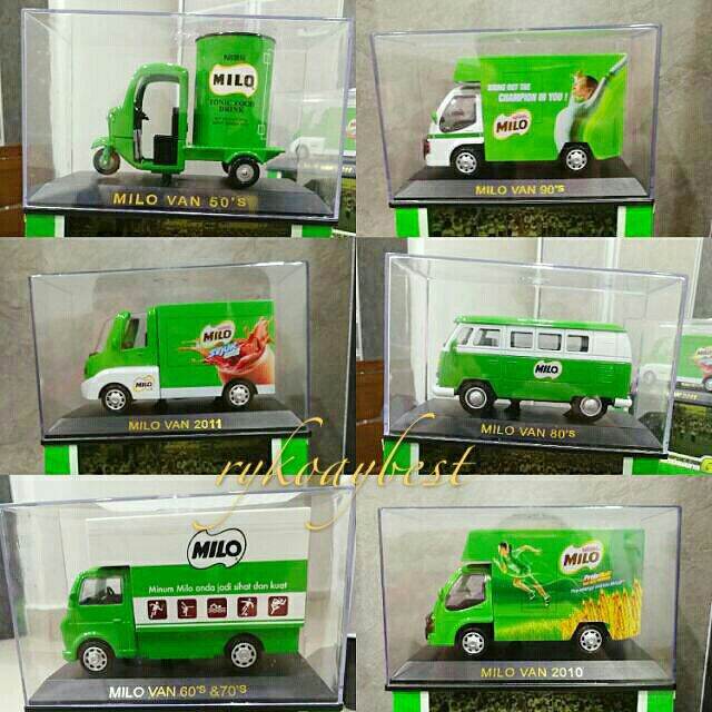 (BIG Full Set) Limited Edition Original Milo Van Diecast Nestle Mini