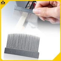 ；。‘【 4/4 Violin Bow White Mongolia Horsehair Horse Tail Comb Stainless Steel Cleaning/Pin Brush For DIY Violin Viola Cello Bow Use