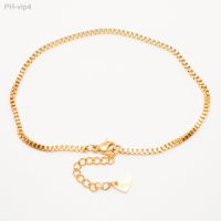 Best Selling 304 Stainless Steel Anklets Gold Color Bracelets For Women Summer ladies beach essentials Foot Jewelry 2021 Trend