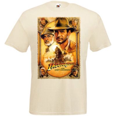 เสื้อยืดลําลอง แขนสั้น พิมพ์ลายโปสเตอร์ภาพยนตร์ Indiana Jones and the Last Crusade v.2 สําหรับผู้ชาย 2022S-5XLS-5XL