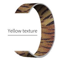 ▲❄ Yellow Tiger Design Milanese Loop Band 40 44 For iwatch Se 6 4 5Stainless Steel Bracelet Metal Strap 38mm 42watch bracelet