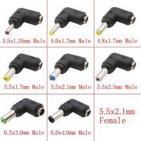 DC Connector 5.5x2.1mm Female Jack DC Power Adapter to 6.0x4.4mm 6.3x3.0 5.5x2.5 5.5x1.7 4.8x1.7 4.0x1.7mm Male Plug Right Angle  Wires Leads Adapters