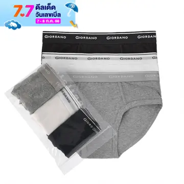 6 PACKS] Giordano Men Underwear Men Classic Logo Brief Solid Underwears  Pack Of 6 Briefs For Men Elastic Free Shipping 01177014