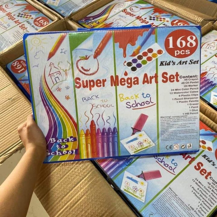 168 PCS Kids Super Mega ART Coloring Set
