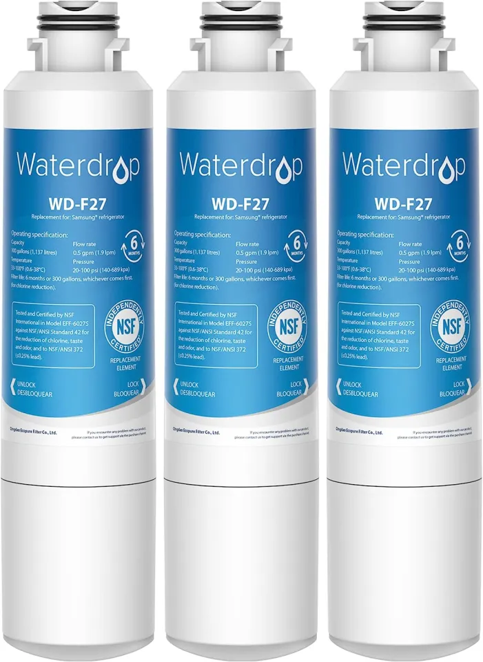 NSF 42 Certified DA29-00020B Refrigerator Water Filter, Replacement for  Samsung HAF-CIN/EXP, DA29-00020A/B, Pack of 3
