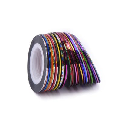 10PCSLOT Multicolor Mixed Glitter Colors Rolls Striping Tape Line Nail Art