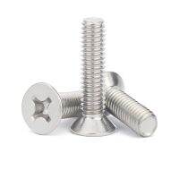 10pcs 1/4-20 UNC US Coarse Thread 304 A2-70 Stainless Steel Cross Recess Phillips Flat Countersunk Head Screw Bolt L 3/8 quot;-3 quot;