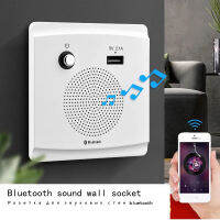 Danny International ติดผนัง WiFi Bluetooth Audio พร้อมแผงซ็อกเก็ตชาร์จ USB ลำโพงบลูทูธไร้สาย Home 86มม. * 86มม