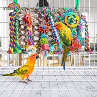 Seagrass Woven Mat Chew Toys Bird Foraging Shredding Toys Improves Dental-Health For Lovebirds Conures Cockatiel