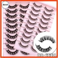 DANCH 10 Pairs ต่อขนตา ขนตา10-23mm นำกลับมาใช้ใหม่ได้ 3D มิงค์ DD Curl ขนตาปลอม ขนตาขดรัสเซีย