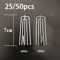 【cw】 White Silver Metal Four Fork Curtain Tape Hook Cloth Ring Clamp Tracks Single Home Window Decor Accessory 1