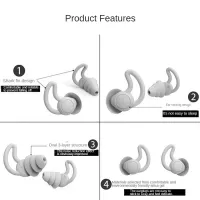 Soundproof Reusable Ear Muffs Soft Earplugs Sound Blocking Travel Protection Swimming