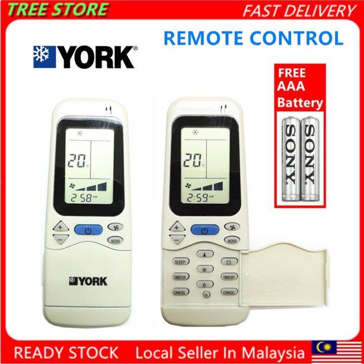 York Air Cond Remote Control Replacement Controller (FREE BATTERY) QC