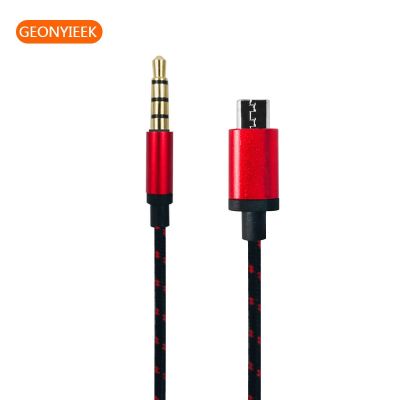 Micro Usb To Jack 3.5mm Audio Cable Connector Aux Cable 3.5mm Headphone Plug Phone Audio Adapter Cable for V8 Live Microphone