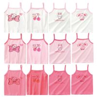 3pcs Girl Floral Anime Design Singlet Underwear Tank Cute Princess Undershirts Cotton Tank Bow Tops Children Underwear 3-10T